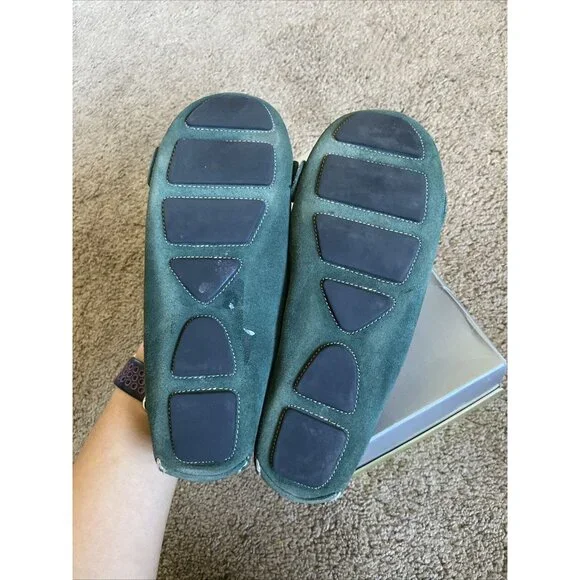 Michael Kors Suede‎ Moccasin Loafer Flats Sage Dark Green 6M - Picture 5 of 9